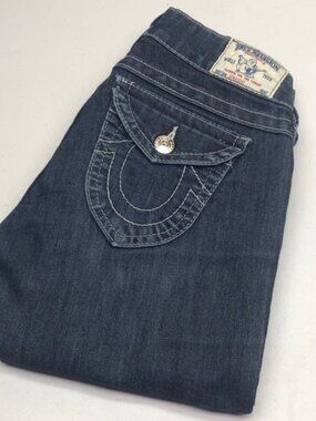 TRUE RELIGION STRAIGHT LEG JEANS 26x33 MADE IN USA 🇺🇸